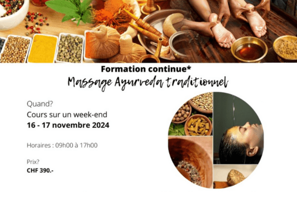 Massage ayurveda - Formation continue